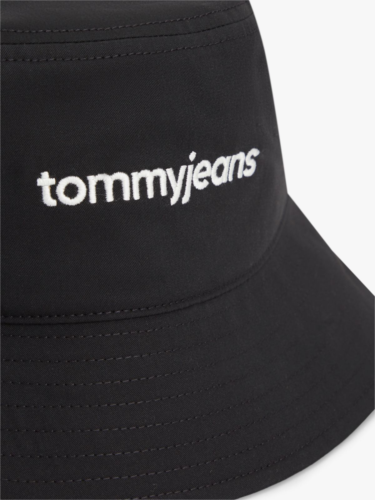 Logo Embroidery Bucket Hat — Black