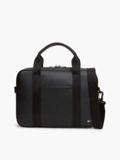 Enamel Flag Perforated Laptop Bag — Black 1