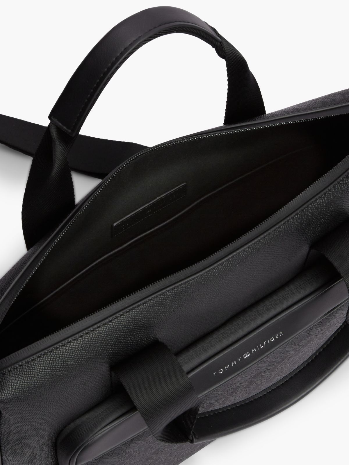 Modern Textured Flag Laptop Bag — Black