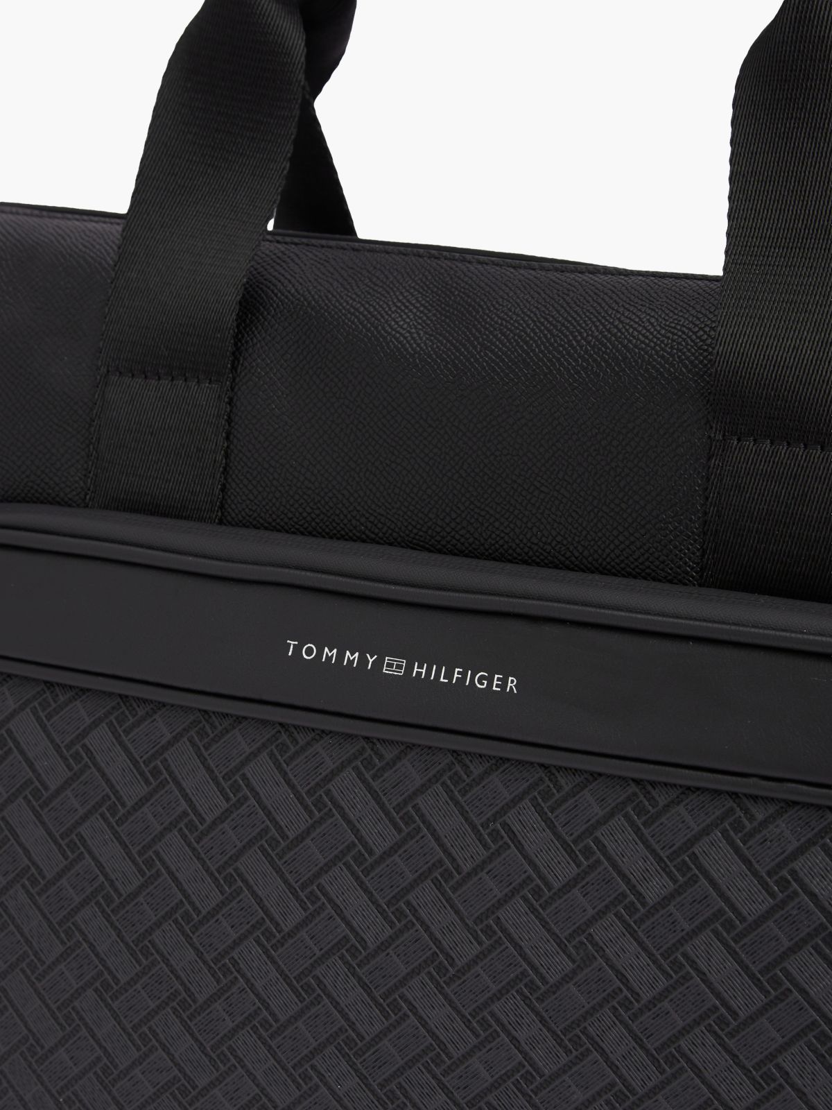 Modern Textured Flag Laptop Bag — Black