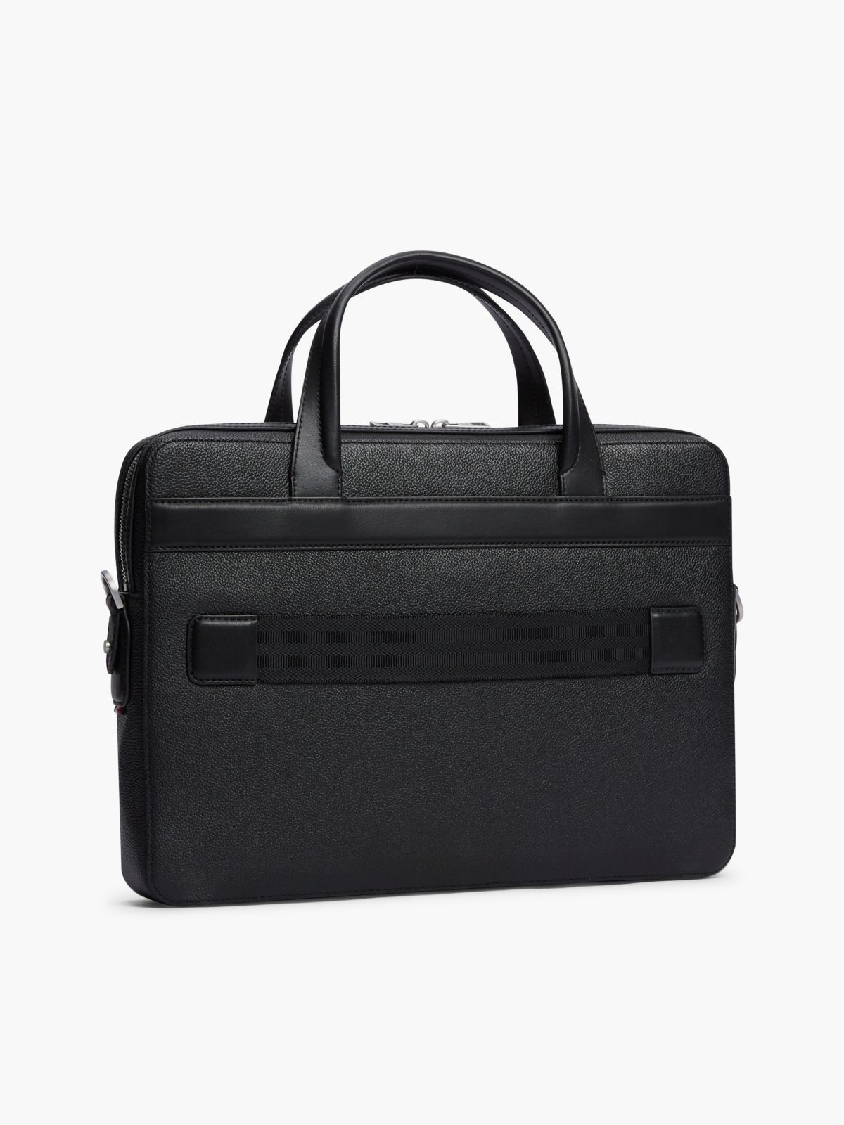TH Business Leather Laptop Bag — Black