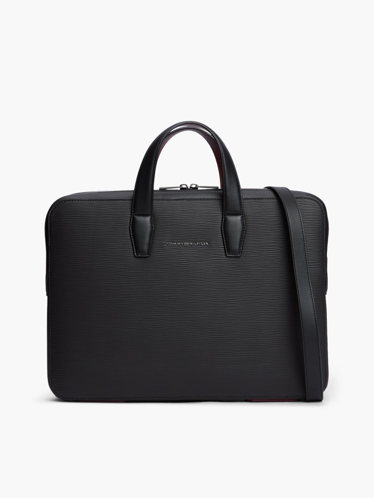 TH Business Textured Laptop Bag — Black