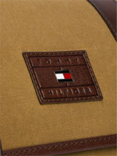 Textile Buckle Flap Crossbody Messenger Bag — Brown 5
