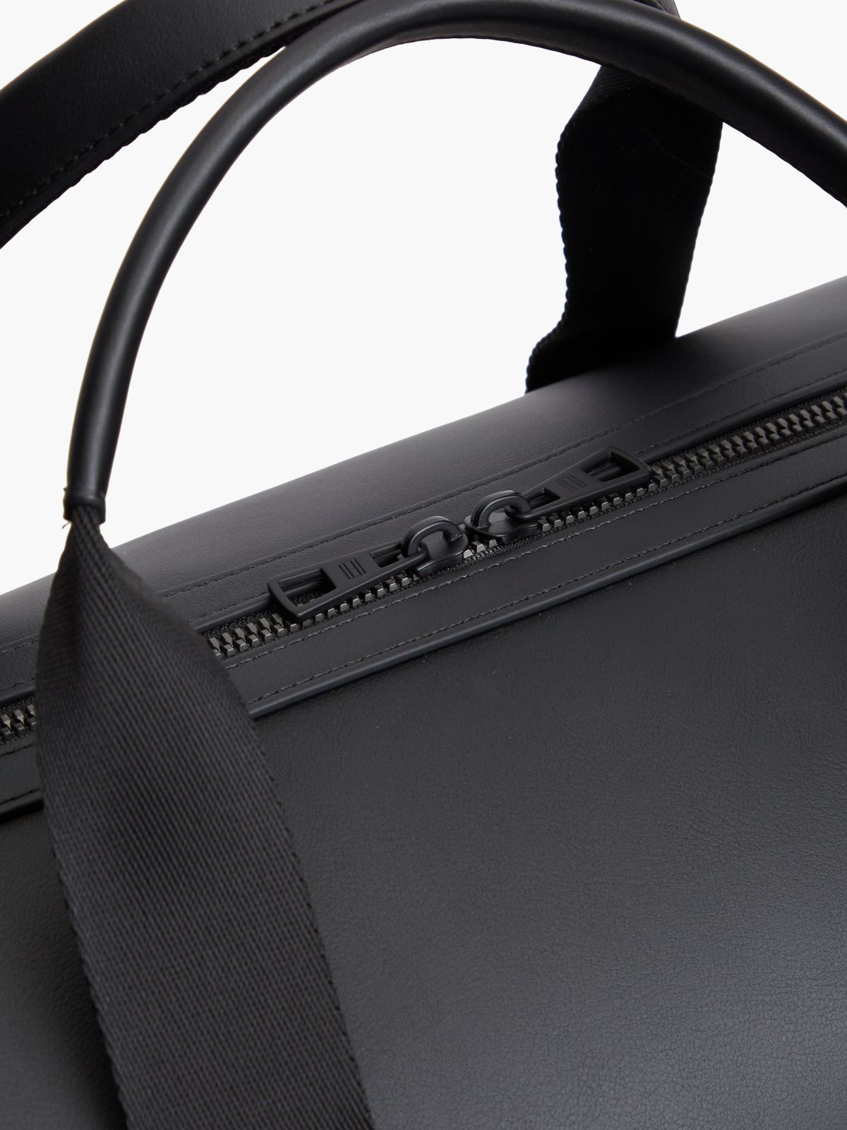 Enamel Flag Perforated Duffel Bag — Black