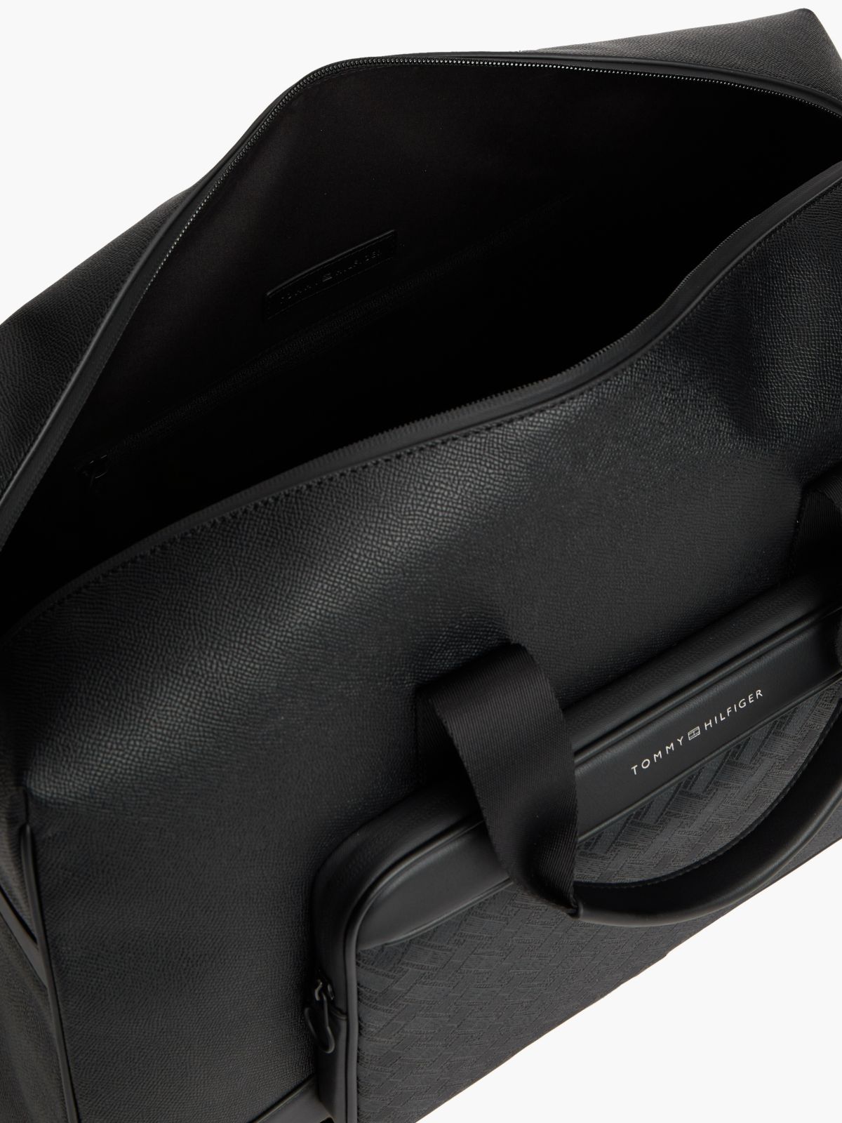Modern Textured Flag Duffel Bag — Black