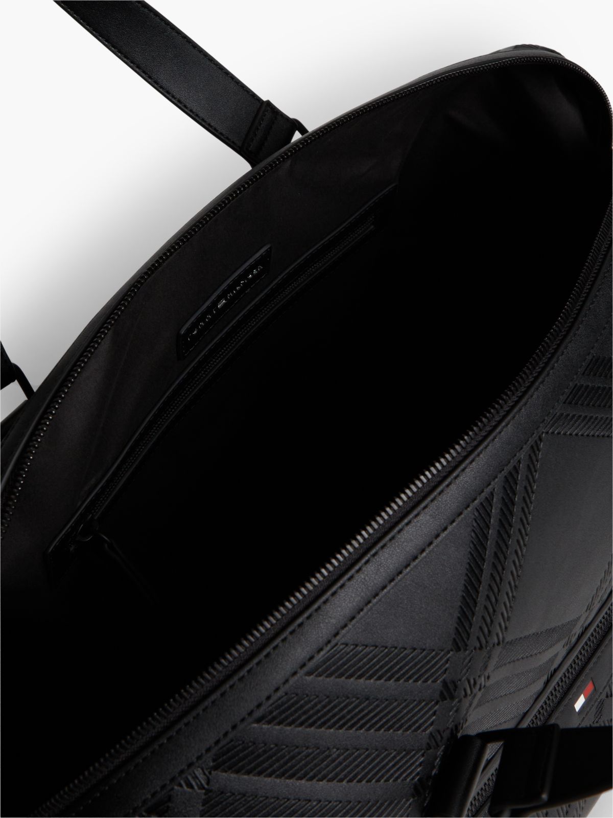 Corporate Flag Check Duffel Bag — Black