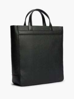 TH Business Leather Logo Tote Bag — Black 3