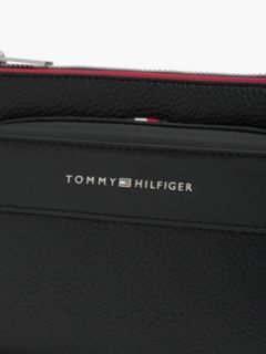 Metal Logo Textured Crossbody Bum Bag — Black 5
