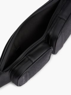 Modern Textured Flag Sling Bag — Black 4