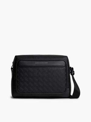 borsa messenger modern con tracolla e logo black da uomini tommy hilfiger