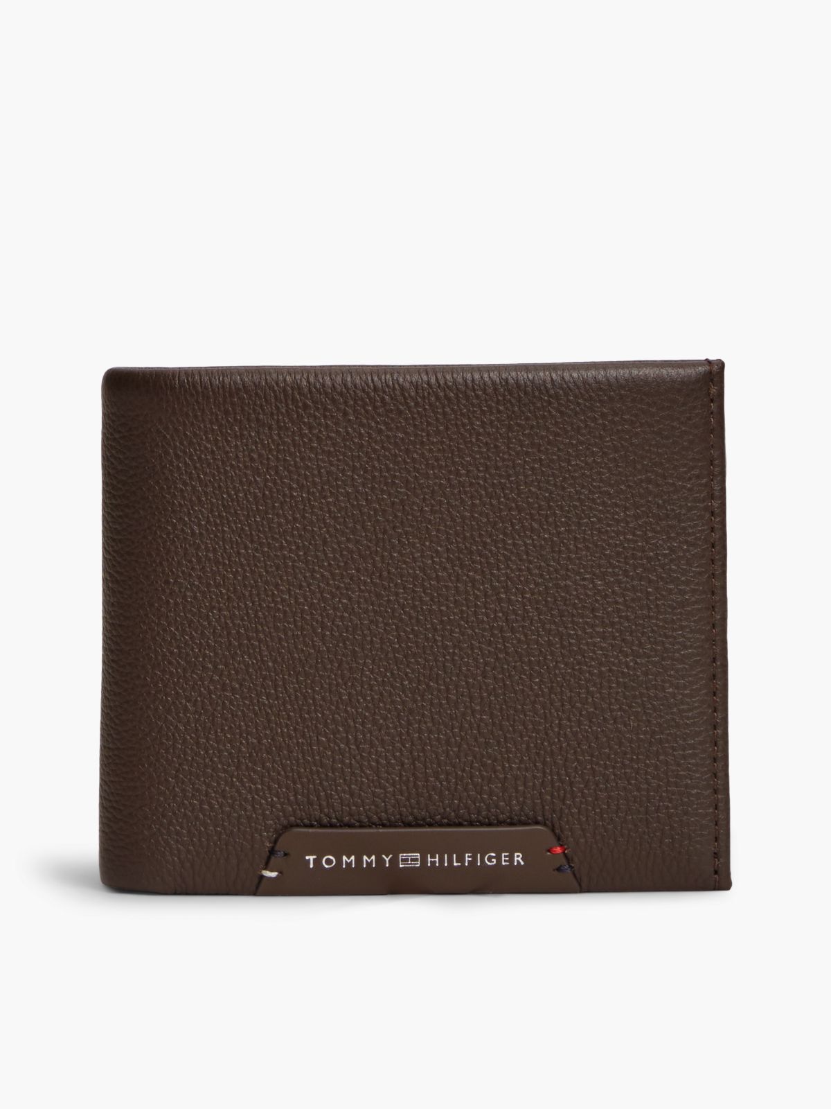 Corporate Leather Bifold Card And Coin Wallet — Brown
