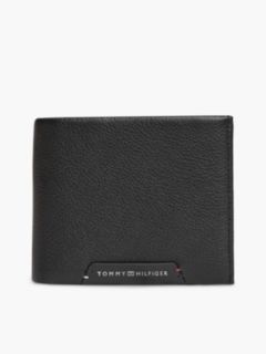 Corporate Leather Bifold Card And Coin Wallet — Black 1
