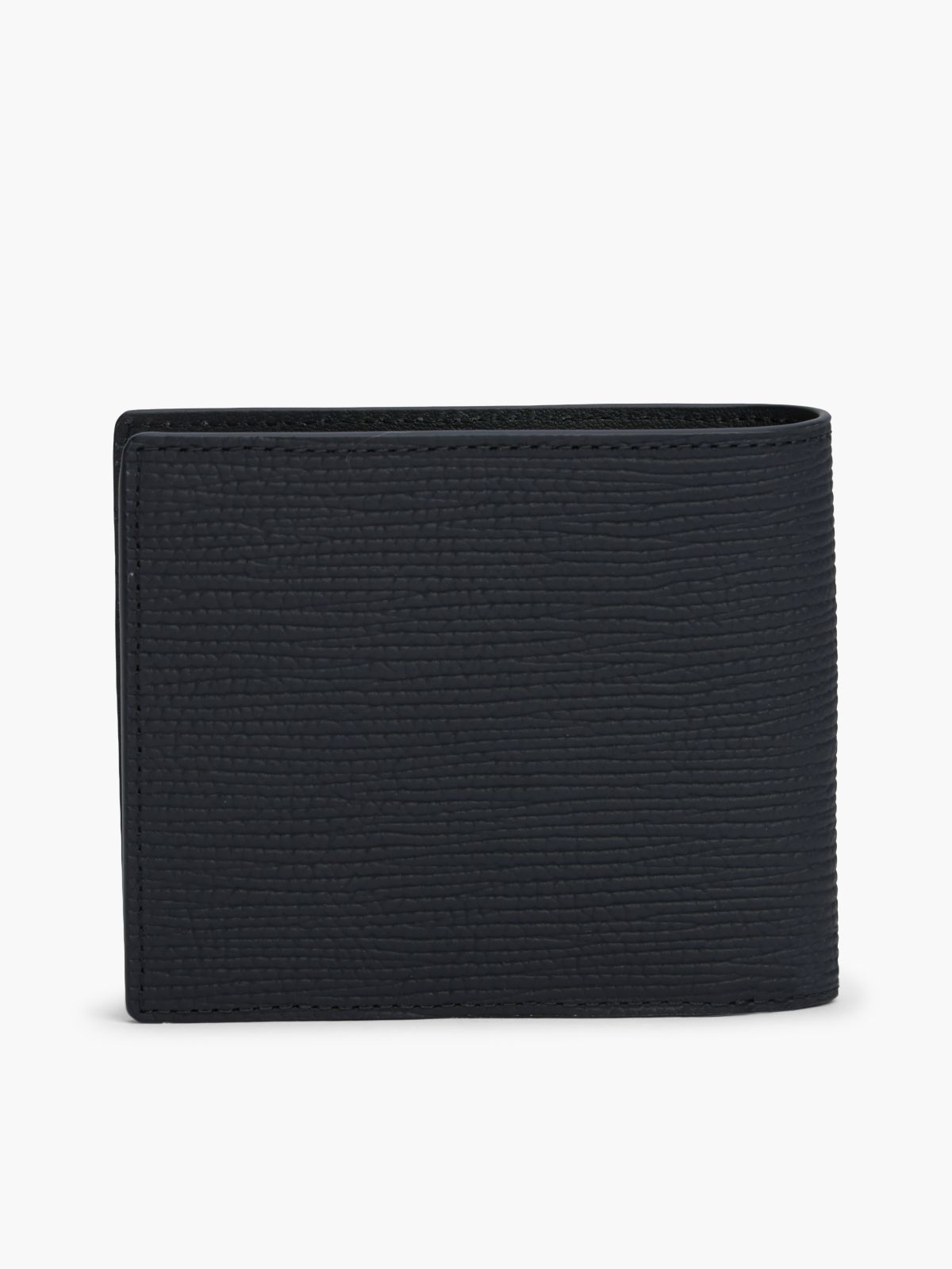 TH Business Leather Bifold Card And Coin Wallet — Blue