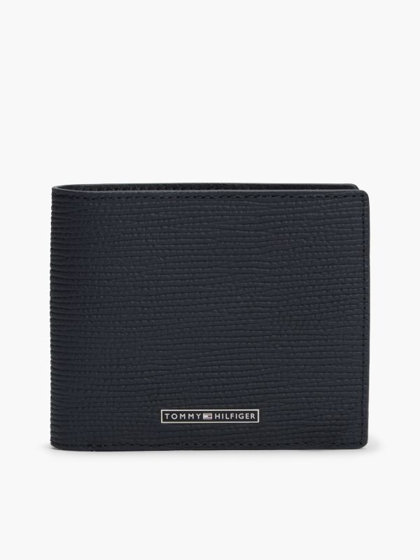 TH Business Leather Bifold Card And Coin Wallet — Blue