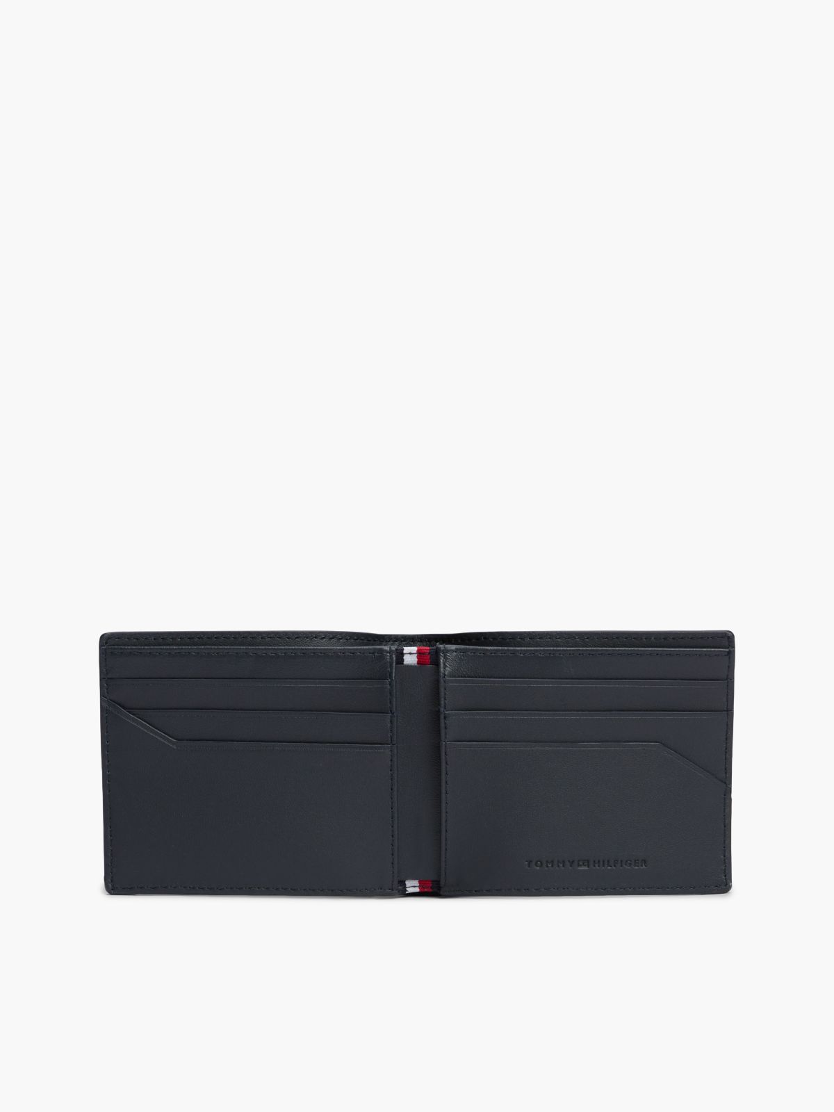 TH Business Leather Bifold Credit Card Wallet — Blue