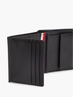Corporate Pebble Grain Leather Trifold Wallet — Black 4
