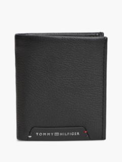 Corporate Pebble Grain Leather Trifold Wallet — Black 1
