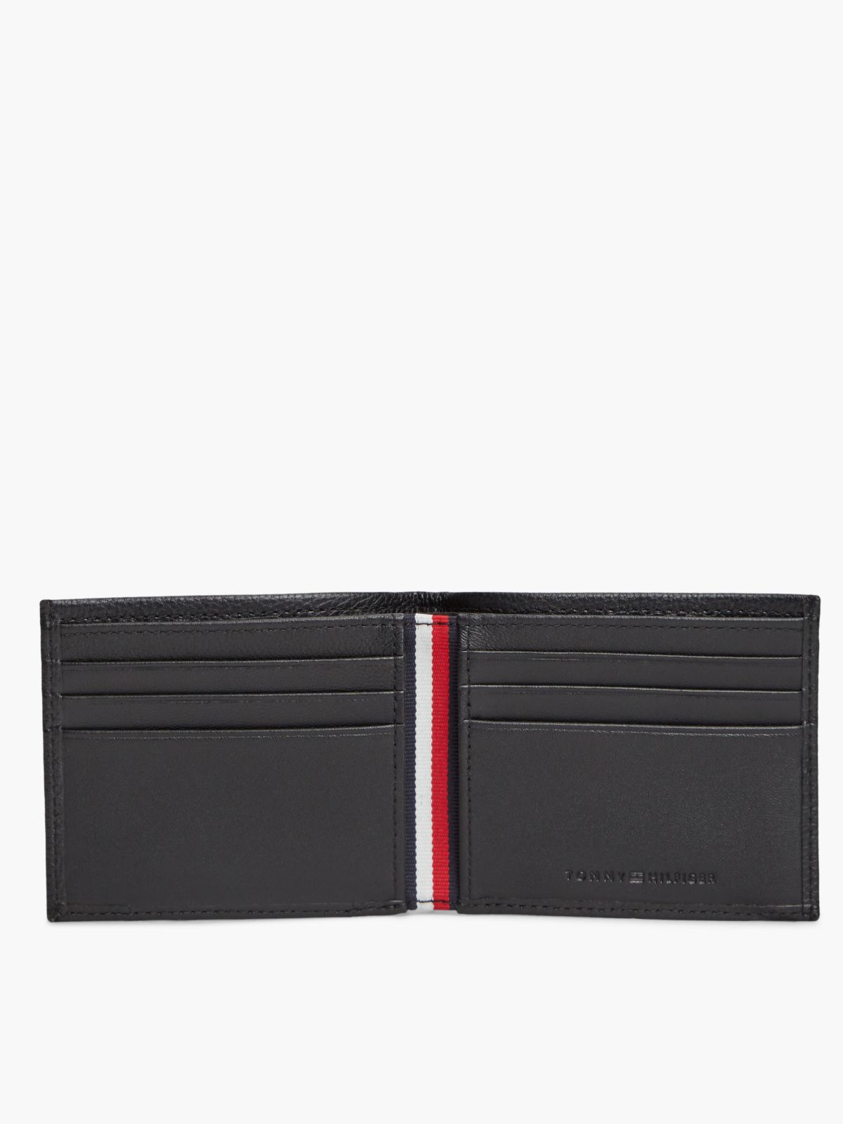 Corporate Leather Credit Card Bifold Wallet — Black