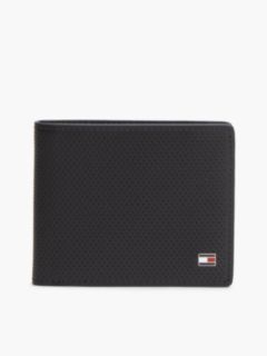 Perforated Leather Bifold Wallet — Black 1