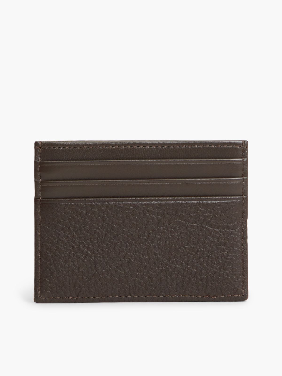 Corporate Leather Credit Card Holder — Brown