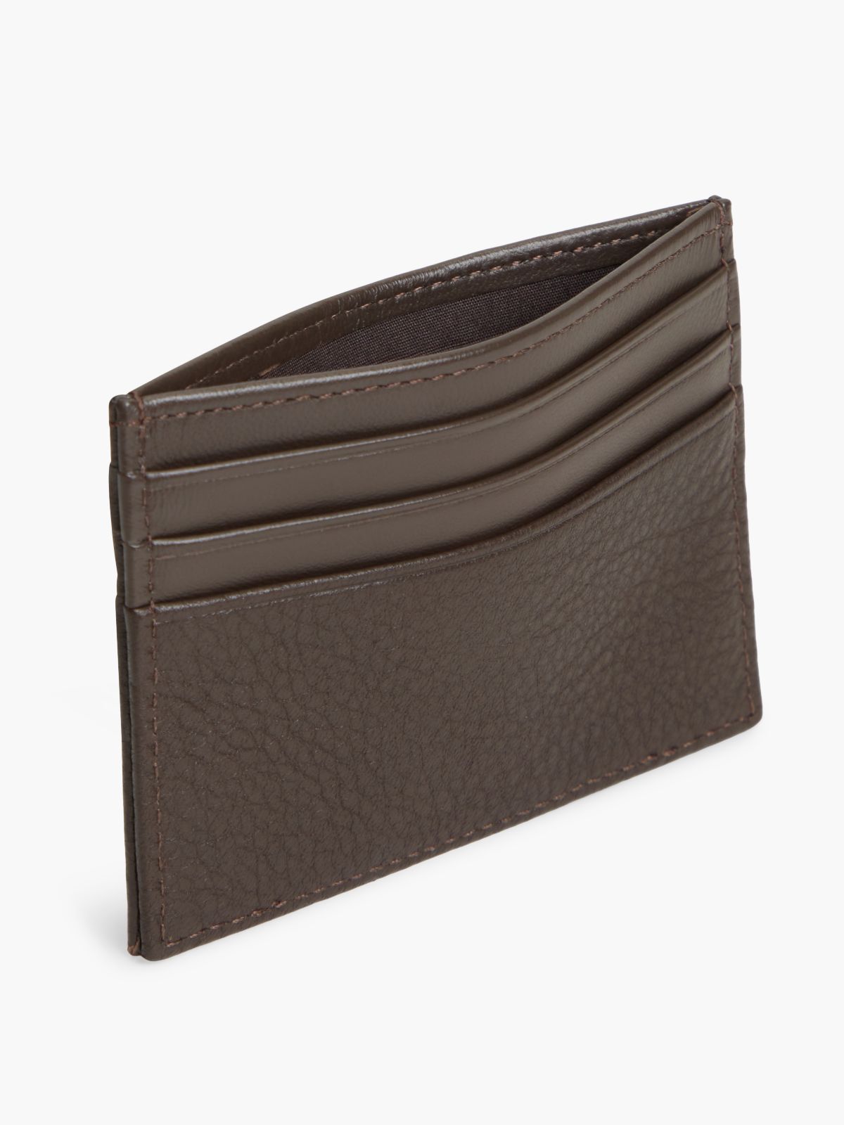 Corporate Leather Credit Card Holder — Brown