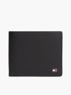 Perforated Leather Card And Coin Wallet — Black 1