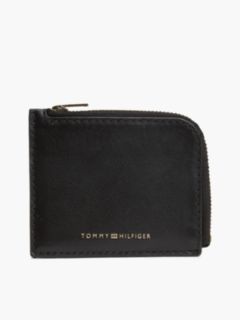 Casual Leather Zip-Around Wallet — Black 1