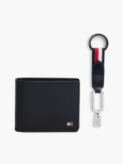 Leather Credit Card Wallet And Key Fob Gift Set — Blue 2