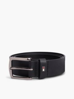 Denton Leather Enamel Flag Belt — Black 4