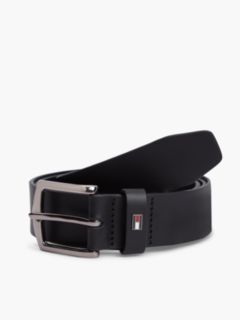 Denton Leather Enamel Flag Belt — Black 1