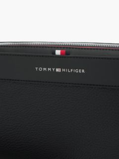 Metal Logo Textured Pouch — Black 3