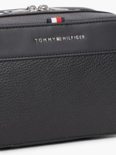 Metal Logo Pebble Grain Washbag — Black 4