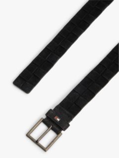Enamel Flag Woven Suede Belt — Black 2