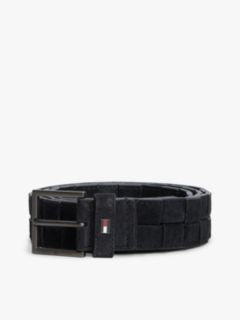 Enamel Flag Woven Suede Belt — Black 4