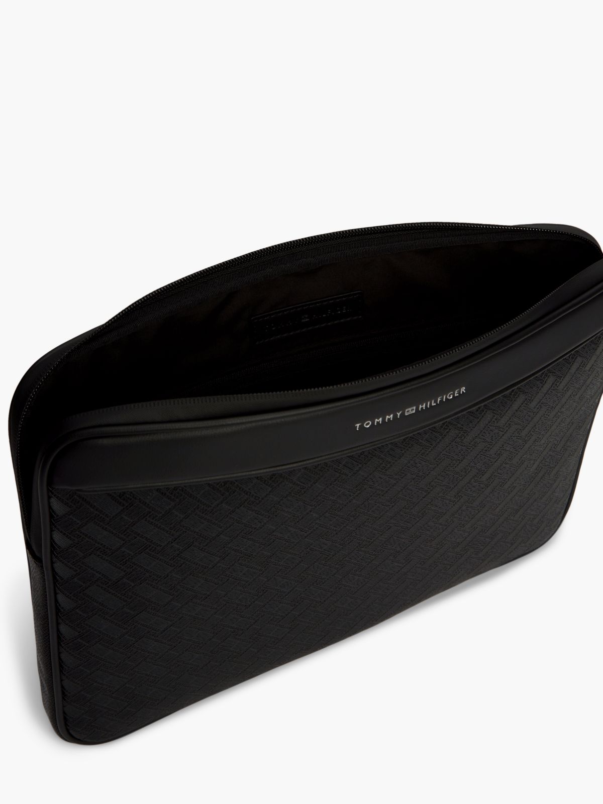 Modern Embossed Flag Laptop Sleeve — Black
