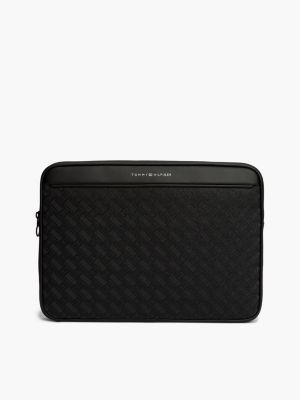 custodia per laptop modern con bandierine black da uomini tommy hilfiger