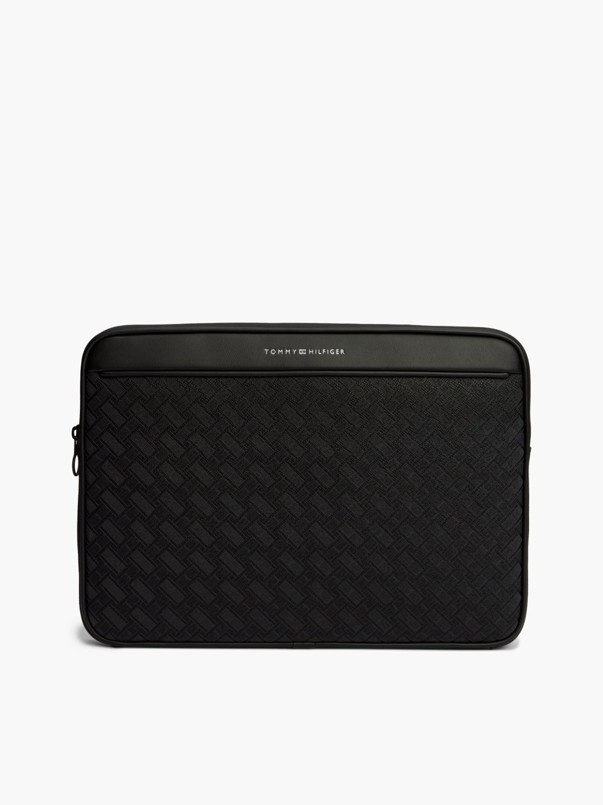 Modern Embossed Flag Laptop Sleeve — Black