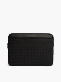 Modern Embossed Flag Laptop Sleeve — Black 1