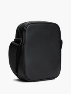 Modern Textured Flag Crossbody Reporter Bag — Black 3