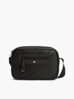 Corporate Textured Flag Crossbody Camera Bag — Black 1