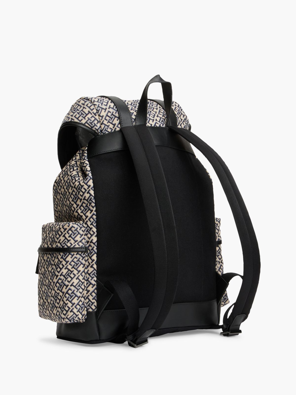 TH Monogram Jacquard Flap Backpack — Blue