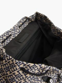 TH Monogram Jacquard Flap Backpack — Blue 5
