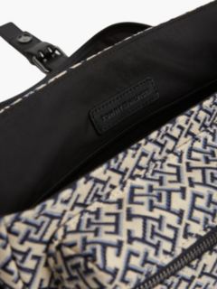 TH Monogram Jacquard Crossbody Messenger Bag — Blue 4