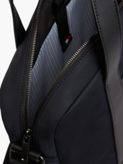 Zip Pocket Textile Laptop Bag — Black 4