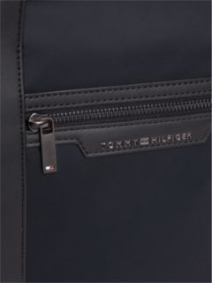Zip Pocket Textile Laptop Bag — Black 5