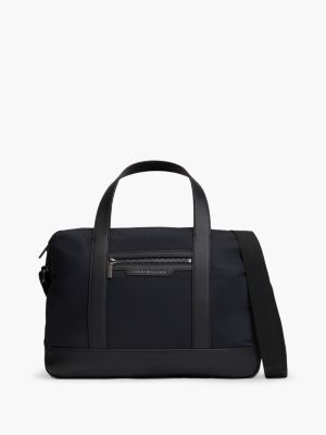 sacoche pour ordinateur en tissu à poche black pour hommes tommy hilfiger