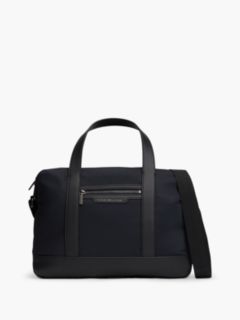 Zip Pocket Textile Laptop Bag — Black 1