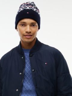 Wool Blend Fair Isle Beanie — Blue 4