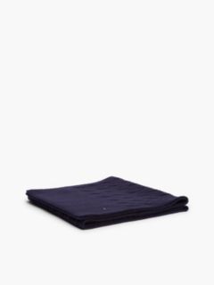Lambswool Blend Cable Knit Scarf — Blue 3