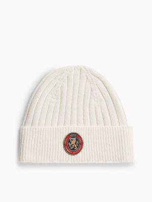 bonnet côtelé en laine d'agneau mélangée yellow pour hommes tommy hilfiger